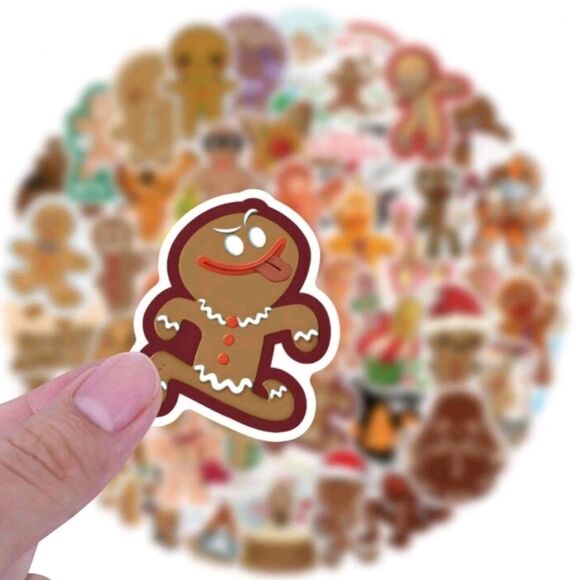 Gingerbread Man Holiday Stickers - Picture 4 of 5